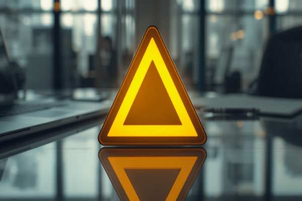 Warning sign representing red flags to watch for when choosing an inheritance advance company