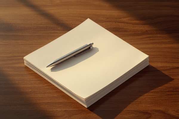 Stack of documents and a pen representing the paperwork needed to apply for a probate advance