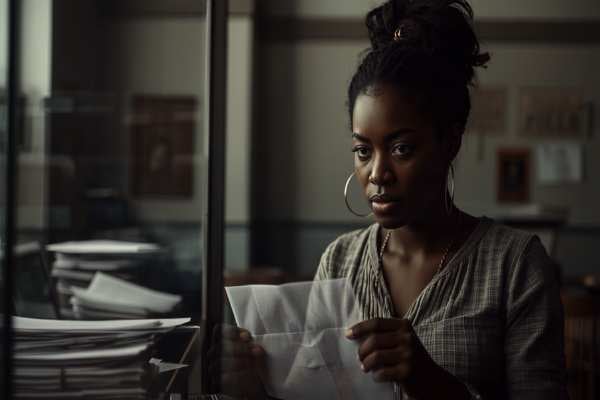 Person filing probate paperwork at a courthouse clerk window