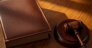 California Probate Code law book next to a gavel representing state probate law