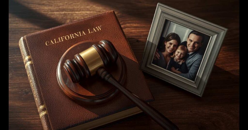 Gavel and law book representing California inheritance law