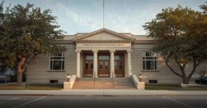 Merced County courthouse building where probate cases are filed and heard