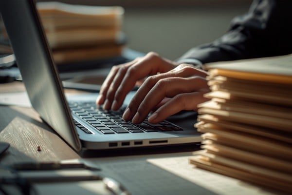Person filing probate documents electronically representing eFiling in Marin County