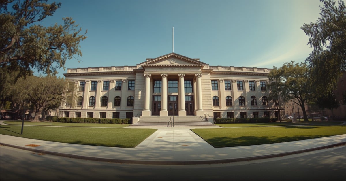 Marin County courthouse building where probate cases are filed and heard