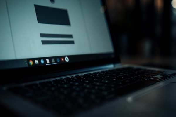 Laptop showing an electronic court filing screen for probate documents