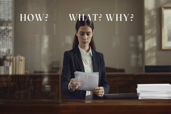 Person filing a probate petition at a courthouse clerk window