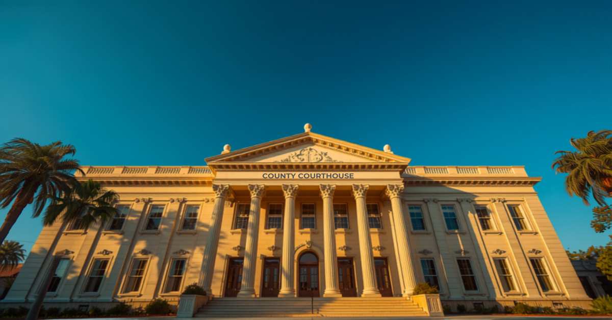 Riverside County courthouse building where probate cases are filed