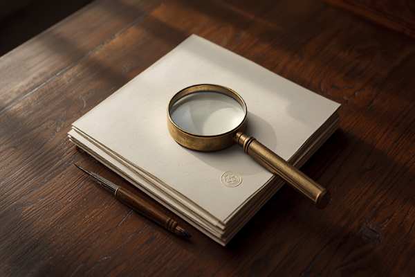 Magnifying glass on stacked legal documents representing reviewing a probate appraisal