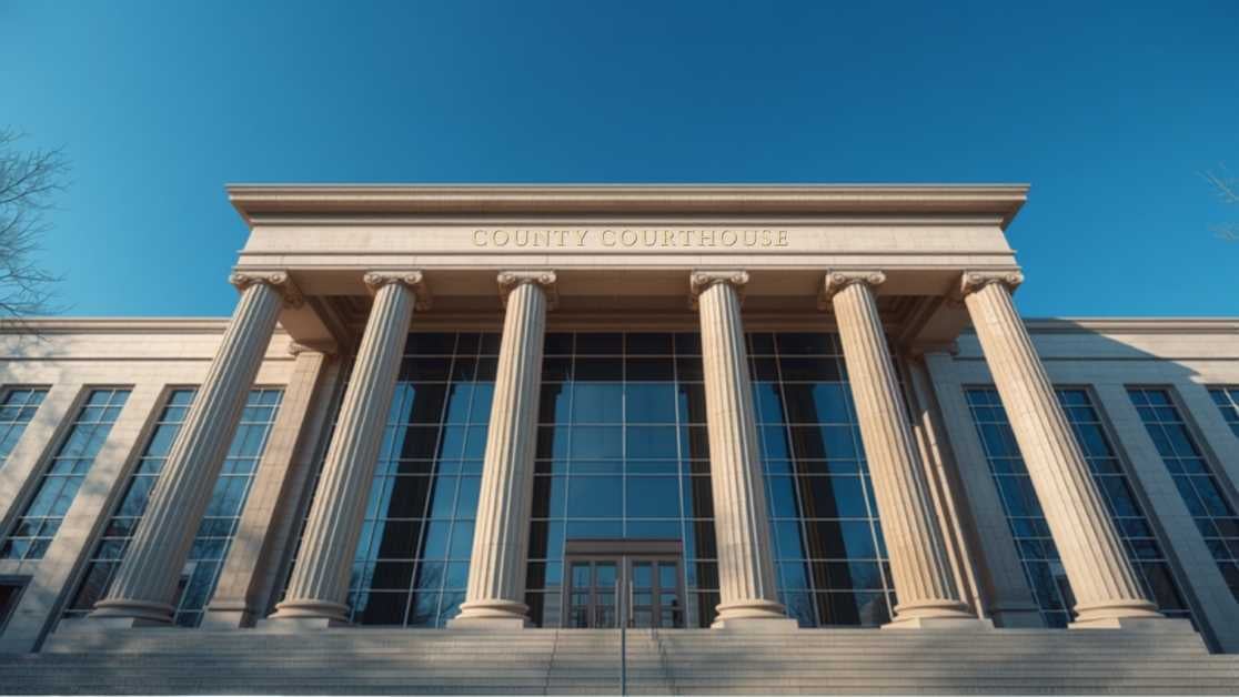 Modern courthouse exterior representing Placer County probate court