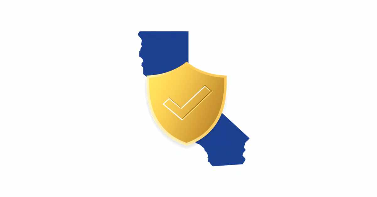California state shield with checkmark representing a trustworthy California probate advance company